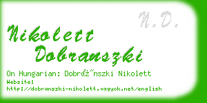 nikolett dobranszki business card